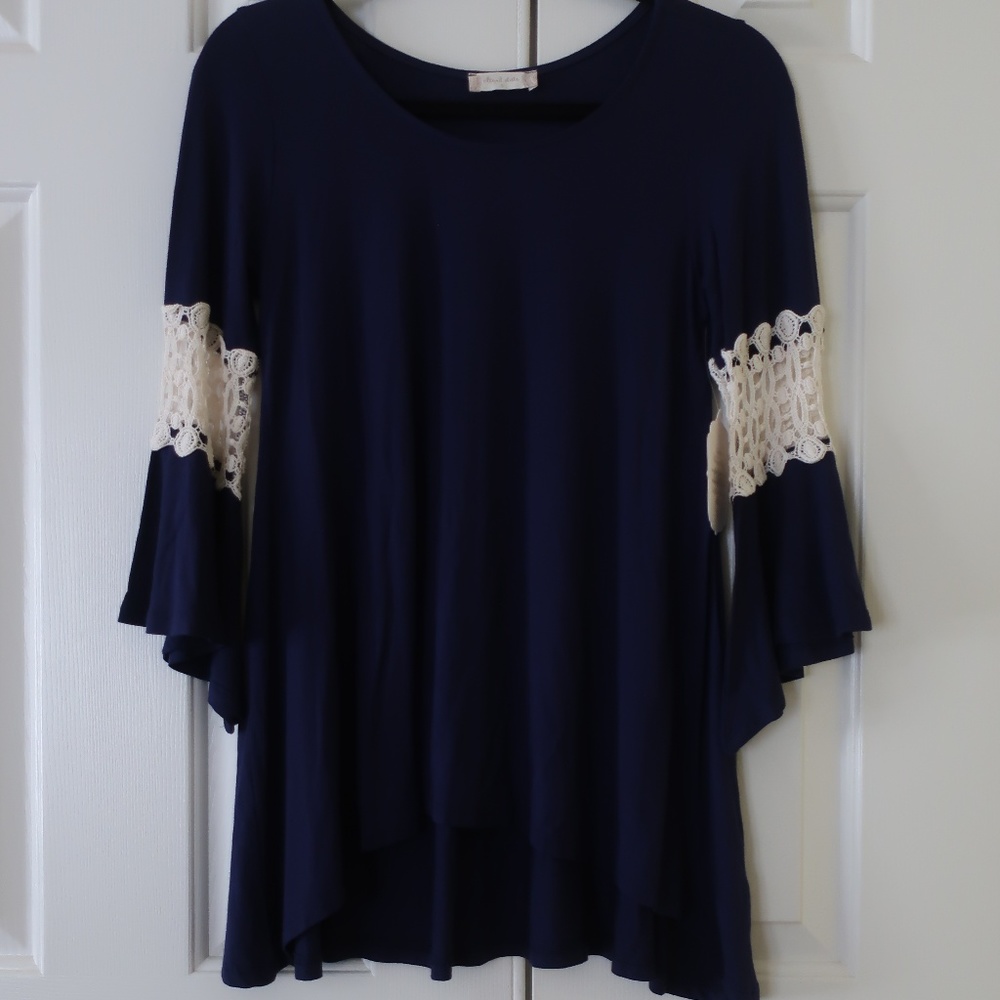 NWT Altar'd State  Navy long Sleeve top